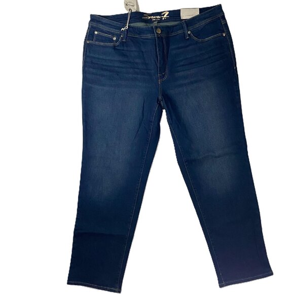 Seven7 Limited Edition Straight Leg Jeans Embellished Pockets SZ 22 - Picture 3 of 16